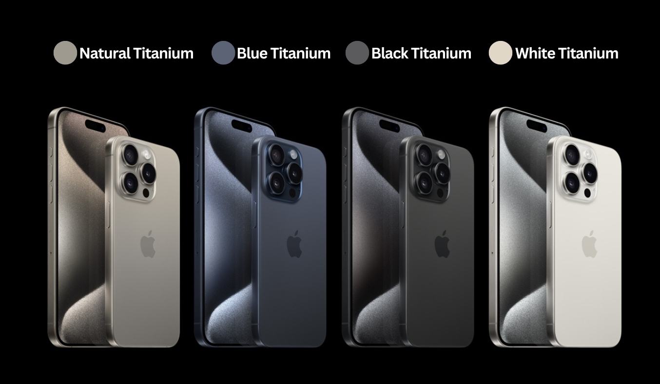 Điện thoại iPhone 15 Pro Max 1TB với 4 phiên bản màu titan cực chất